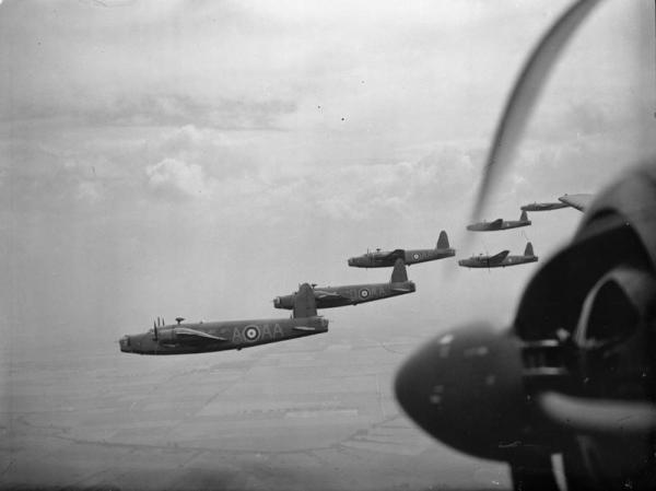 11 Feltwell based 75 Sqn Wellingtons over East Anglia IWM