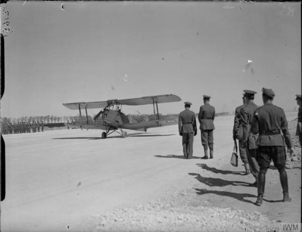 Tiger Moth arrives Nuncq nr St Pol France Pic Imperial War Museum