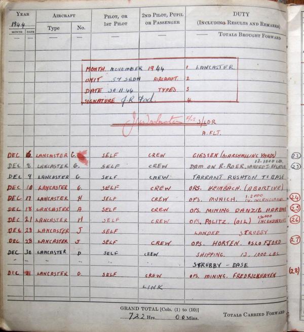 18 Logbook December 1944